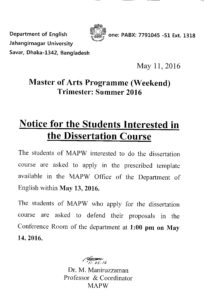 Dissertation Notice